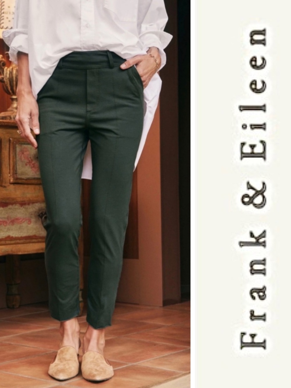 Frank & Eileen Murphy Billion Dollar Pants Super Stretch Evergreen Sz Large